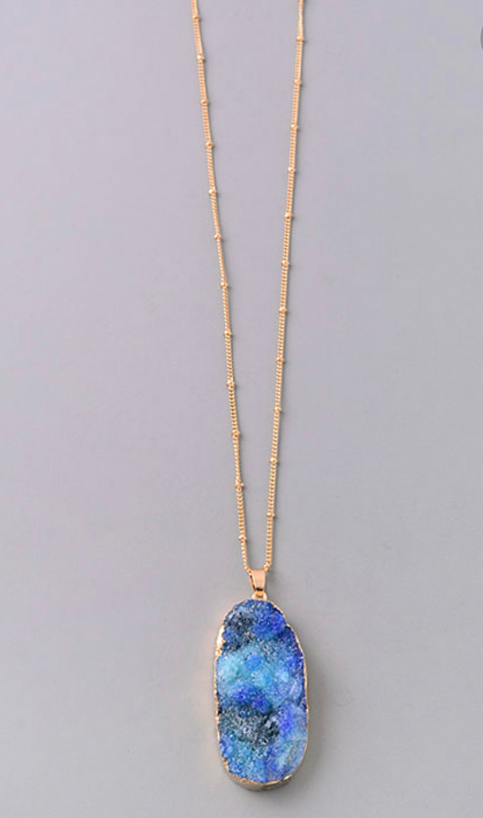 Geode on sale stone necklace